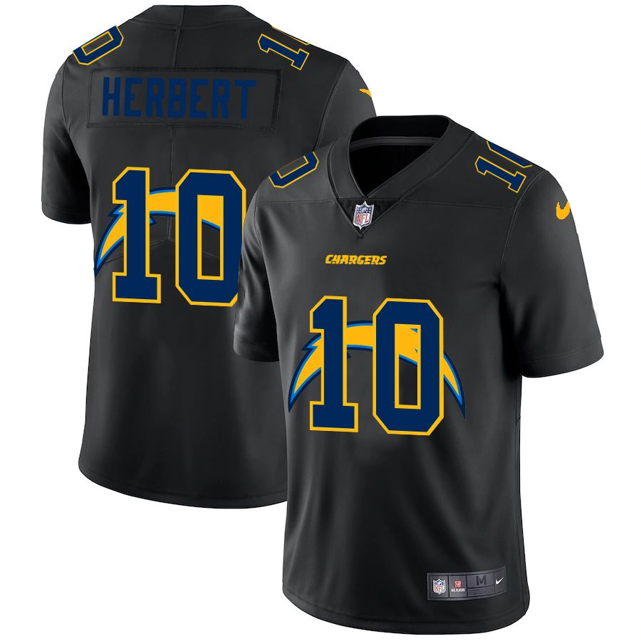 Men Los Angeles Chargers #10 Herbert Black shadow Nike NFL Jersey->new orleans saints->NFL Jersey